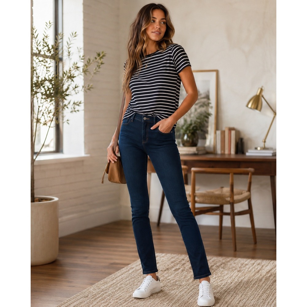 Lucky Brand‎ Jeans Women 2/26 Blue Hayden Skinny Denim Dark Wash Classic